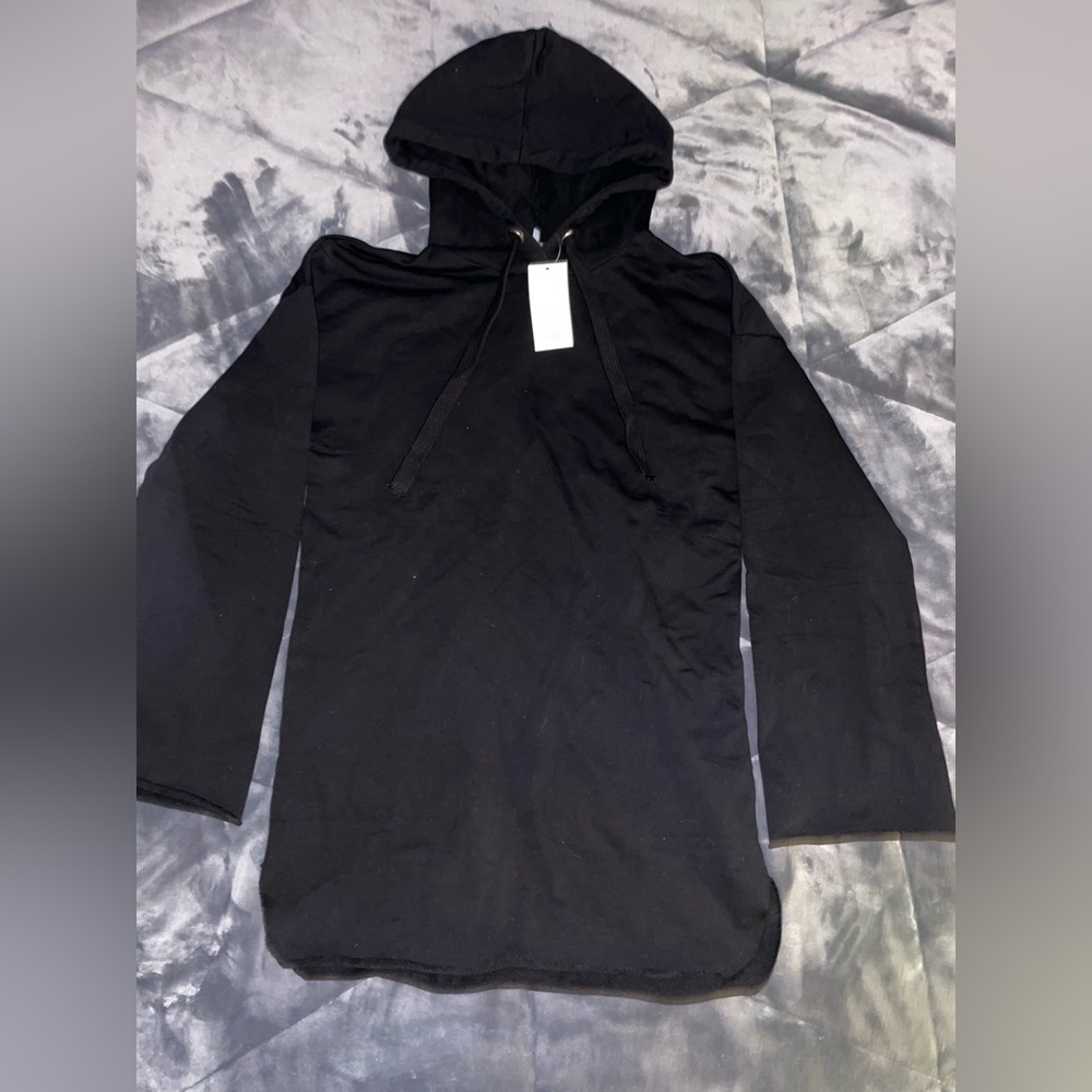 Black long hoodie